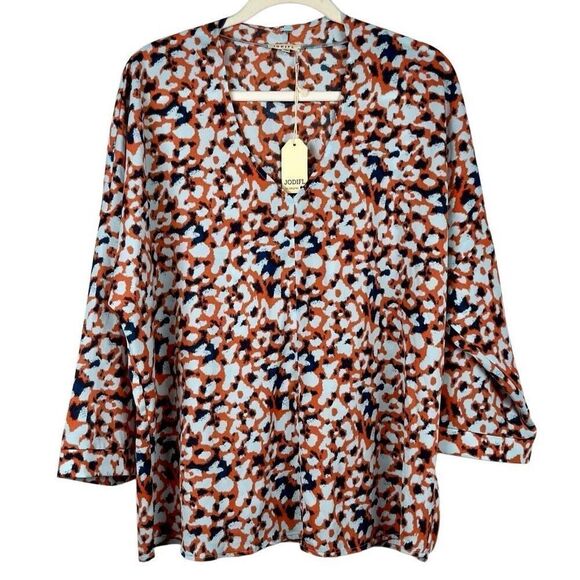 New! NWT Jodifl Leopard V-neck Small - Picture 1 of 11